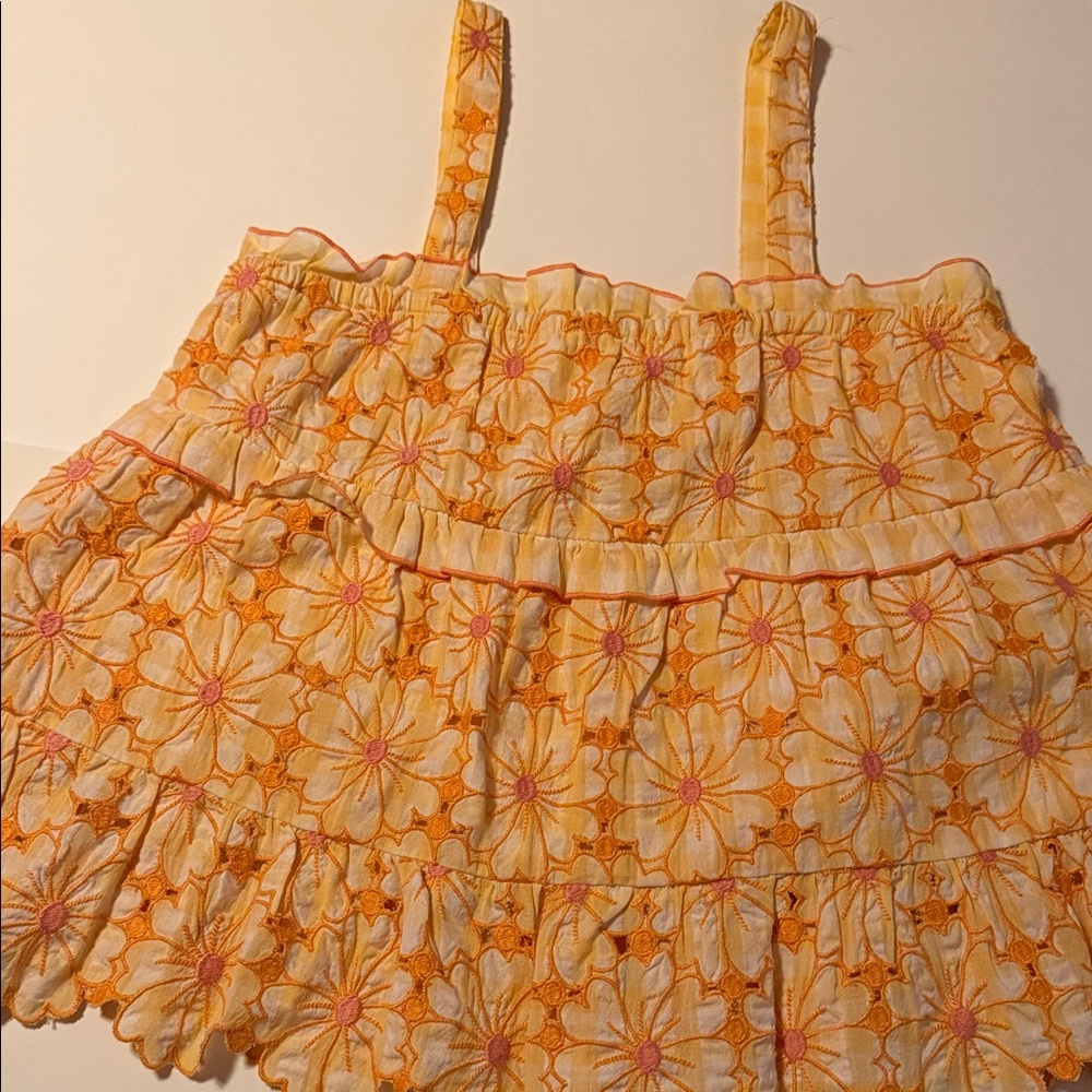 Anthropologie Embroidered Sundress Top